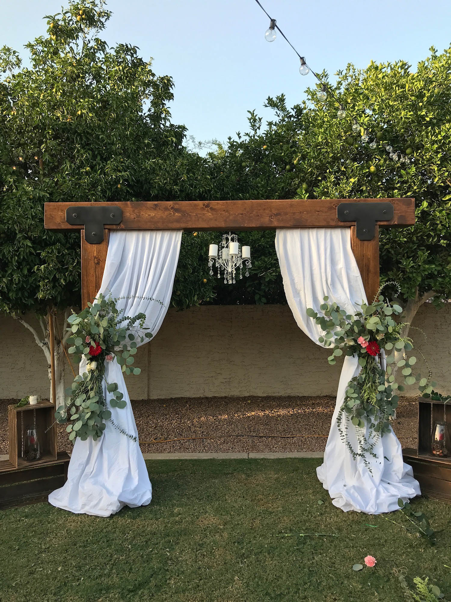 Wooden Arch Decorated 