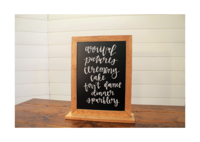 Medium wood chalkboard