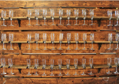 Champagne pallet wall rental in Arizona