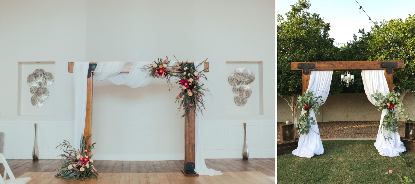 How to decorate a Wooden Beam Arch for your wedding ceremony