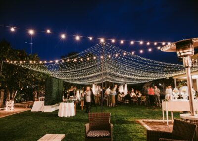 outdoor twinkle light canopy