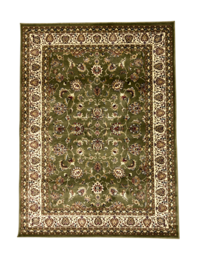 green Boho Rug rental 5x7