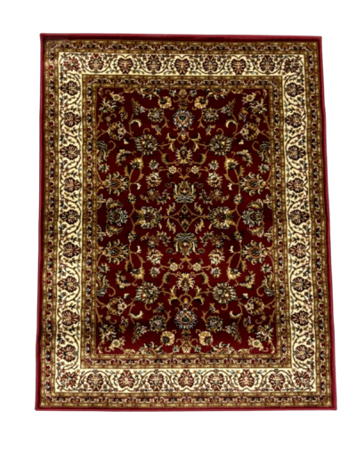 Burgundy and red rug