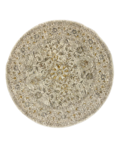 beige and gold round rug 5ft